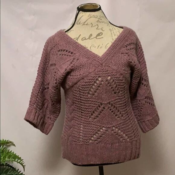 BERRETTI BEAUTIFUL PINK KNITTED SWEATER SIZE L - Picture 1 of 6